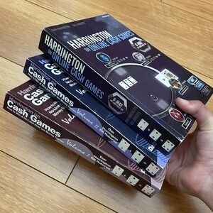 Dan Harrington Lot of 3 Poker Books Cash Games Volume l & ll Online Cash Games